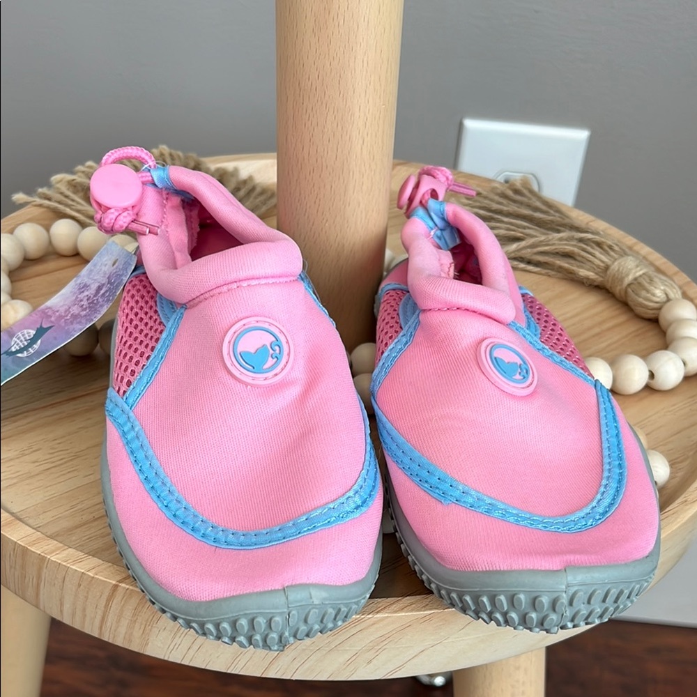 Reel Legends Kids Pink and Blue Water Shoes